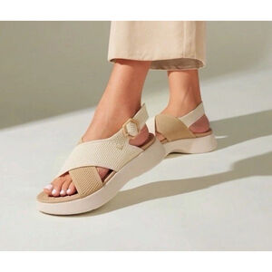 VIVAIA AdaptAll Sport Kara Sandals 42/US 11-11.5 Beige Arch Support Cushioned